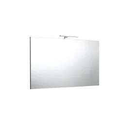 Kiamami Valentina Miroir Encastré Avec Lampe Chromée 100X70 Réversible