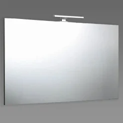 Kiamami Valentina Miroir Encastré Avec Lampe Chromée 100X70 Réversible