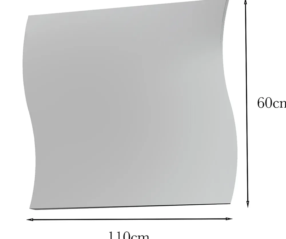 Miroir Simple|Dmora Miroir Ettore, Miroir de salle de bain, 100% Made in Italy, 110x2h60 cm