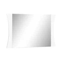 Dmora Miroir Frida, Miroir de salle de bain, 100% Made in Italy, 110x2h60 cm, Blanc brillant