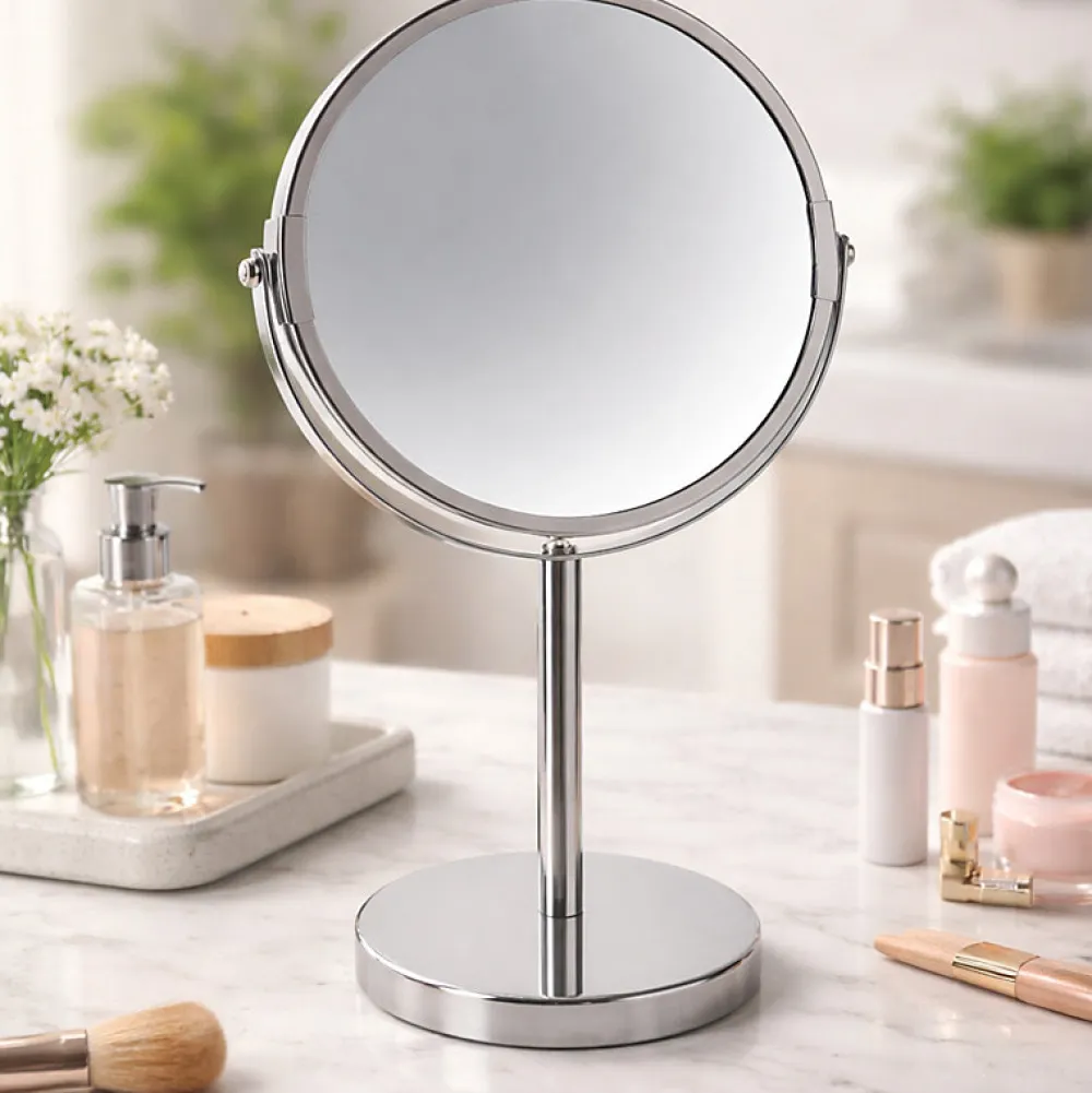 Miroir Grossissant|Spirella Miroir grossissant sur pied Acier SYDNEY Chromé