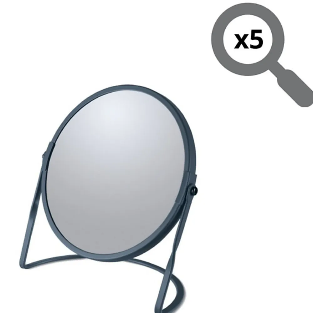 Miroir Grossissant|Spirella Miroir grossissant sur pied Acier AKIRA Pétrole mat