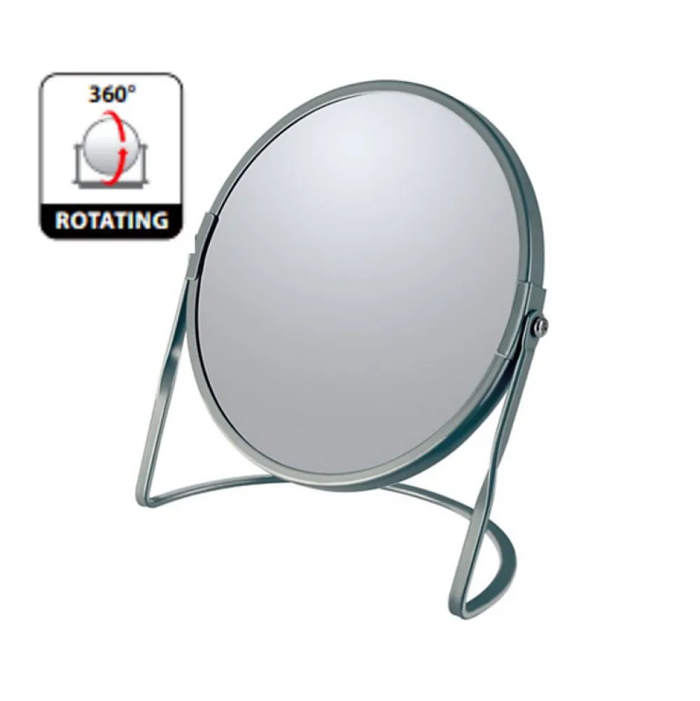 Spirella Miroir grossissant sur pied Acier AKIRA Gris mat