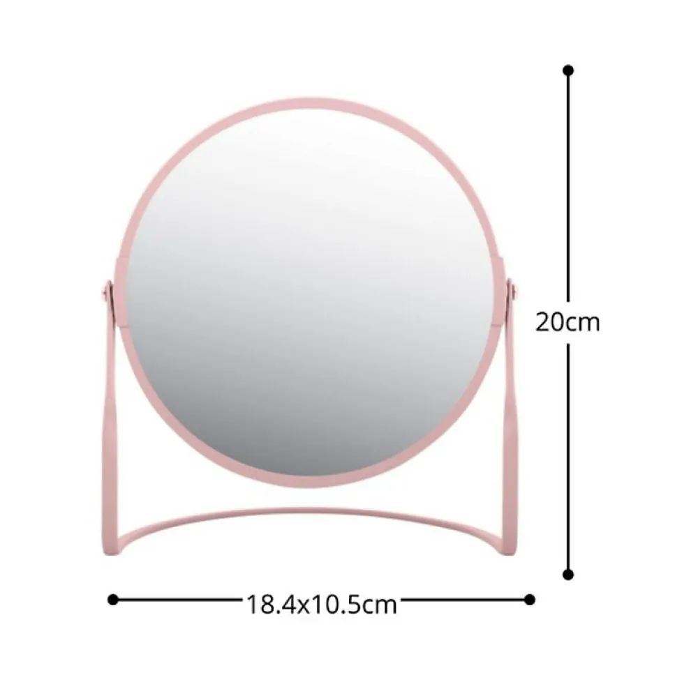 Miroir Grossissant|Spirella Miroir grossissant sur pied Acier AKIRA Rose mat