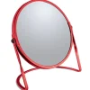 Spirella Miroir grossissant sur pied Acier AKIRA Rouge mat