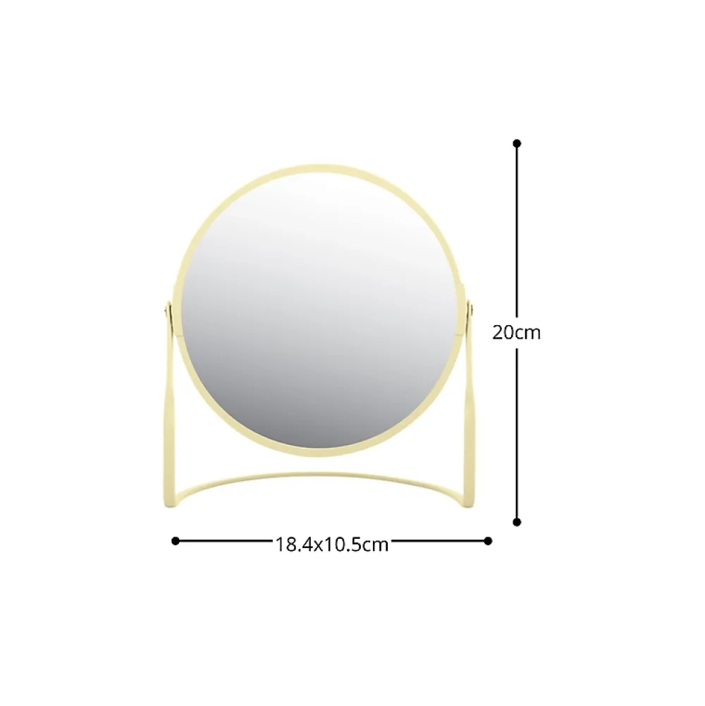 Miroir Grossissant|Spirella Miroir grossissant sur pied Acier AKIRA Jaune mat
