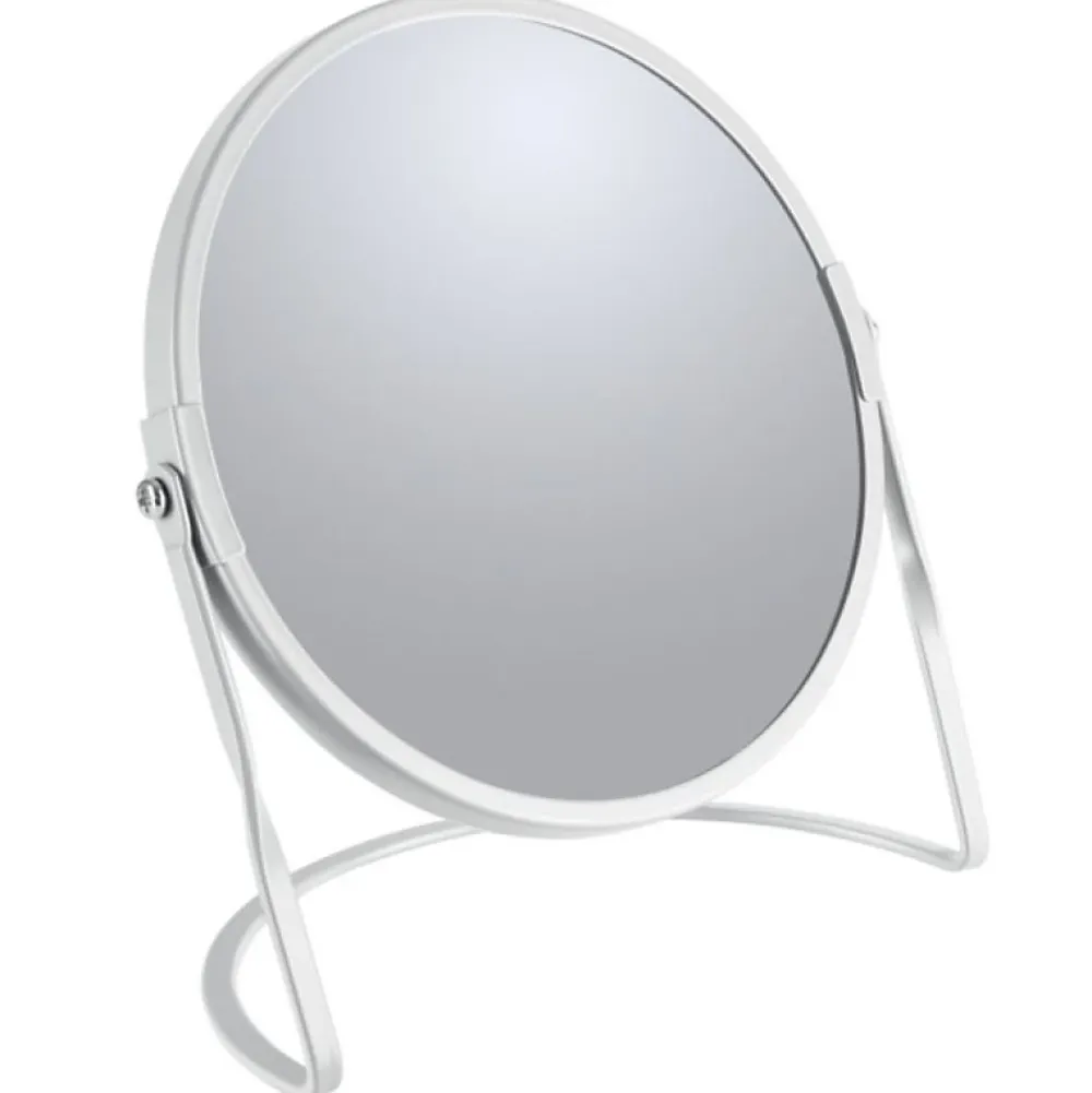 Spirella Miroir grossissant sur pied Acier AKIRA Blanc mat