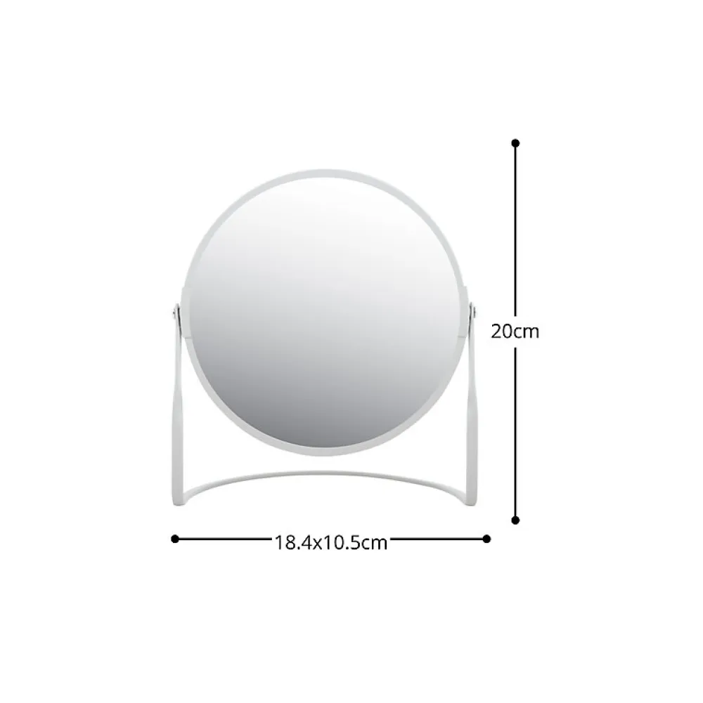 Spirella Miroir grossissant sur pied Acier AKIRA Blanc mat