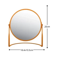Miroir Grossissant|Spirella Miroir grossissant sur pied Acier AKIRA Orange mat