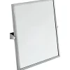 Miroir Simple|Sanindusa Miroir inclinable de salle de bain PMR normes handicapé inclinaison réglable NewWCCare 60x65 cadre inox brossé