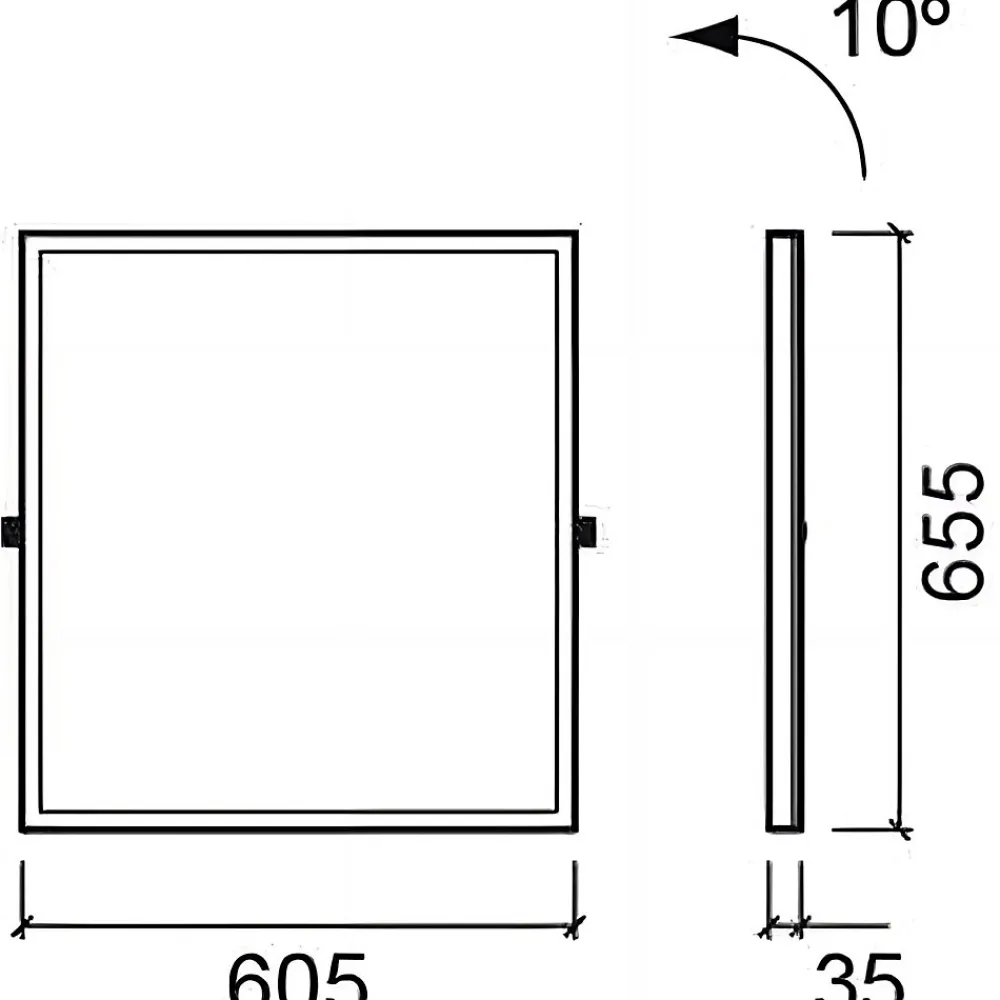 Miroir Simple|Sanindusa Miroir inclinable de salle de bain PMR normes handicapé inclinaison réglable NewWCCare 60x65 cadre inox brossé