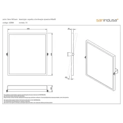 Miroir Simple|Sanindusa Miroir inclinable de salle de bain PMR normes handicapé inclinaison réglable NewWCCare 60x65 cadre inox brossé