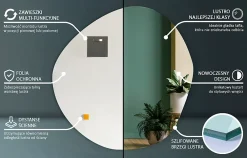 Miroir Simple|Tulup Miroir irrégulier sans cadre 48 x 48 moderne 1 pièce