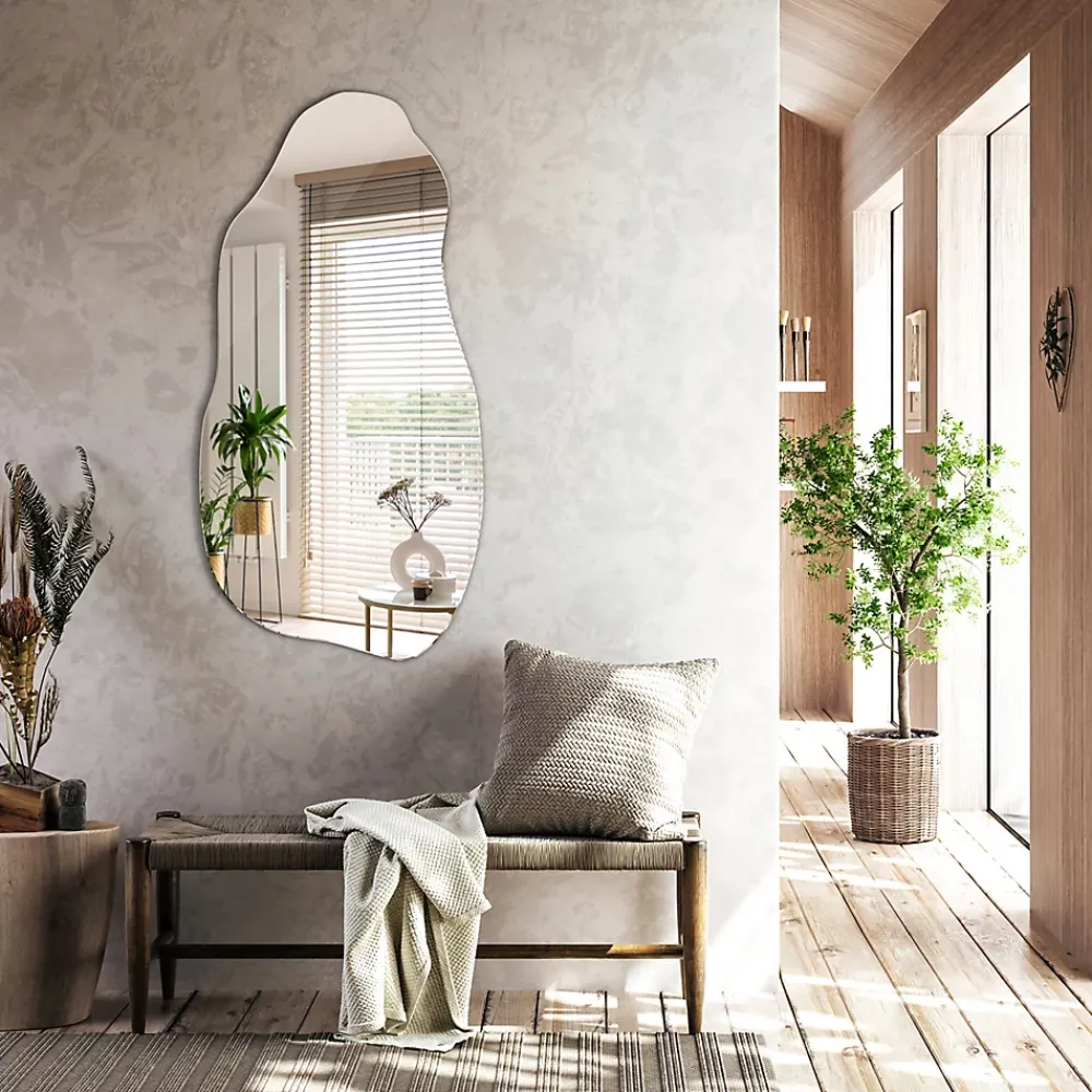Tulup Miroir irrégulier 50 x 100 pour chambre 1 pièce