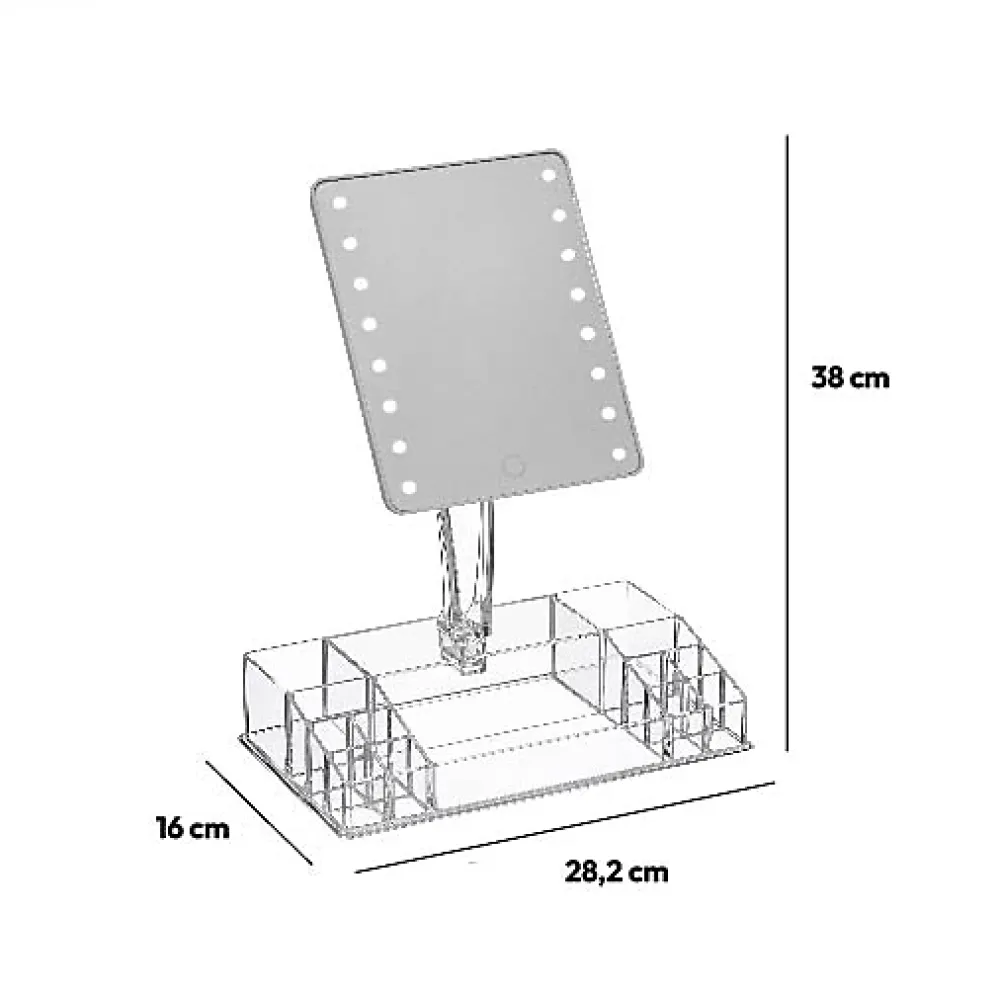 5Five Miroir led 14 compartiments Transparent Selena -
