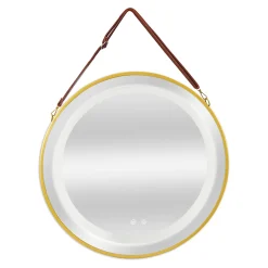 Pro.Tec Miroir LED avec corde Picerno 60 x 60 x 4 cm or