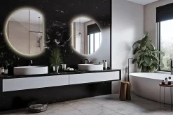 Tulup Miroir LED forme originale 70x80 cm lumière neutre 1 pc