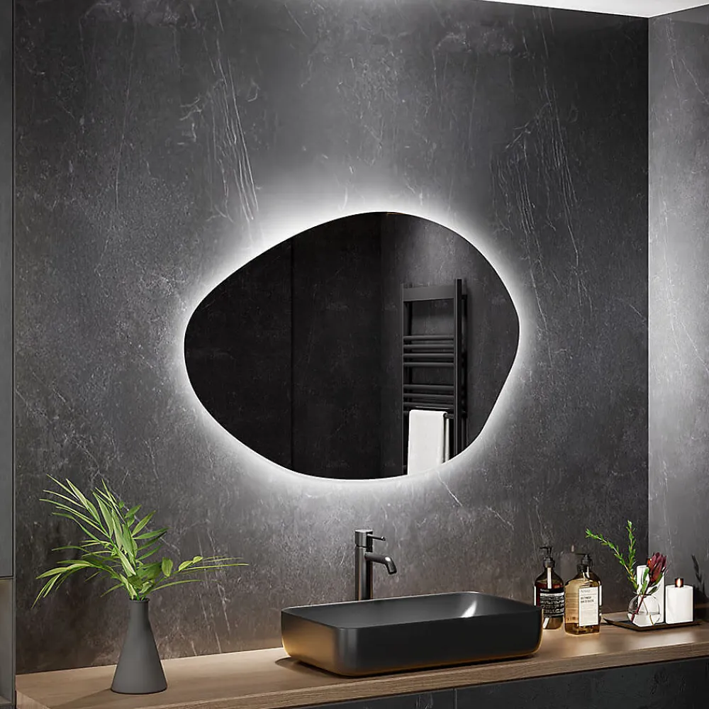 Miroir Lumineux|Brand Home Deluxe Miroir LED MAY asymétrique - 80 x 100 cm