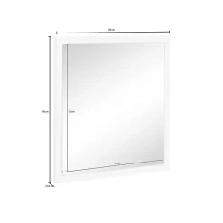 Dmora Miroir Lelia, Miroir de salle de bain, 100% Made in Italy, 60x2h60 cm, Anthracite Brillant