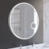 Créazur France Miroir lumineux rond RONDINARA Diamètre 80cm - antibuée, horloge et loupe