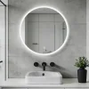Mon Beau bain Miroir lumineux salle de bains rond 80x80 cm - Anti-Buée , Mémoire, LED,Miroir salle de bains