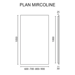 Miroir Simple|Créazur France Miroir MIRCOLINE - 70x105cm - Sans applique