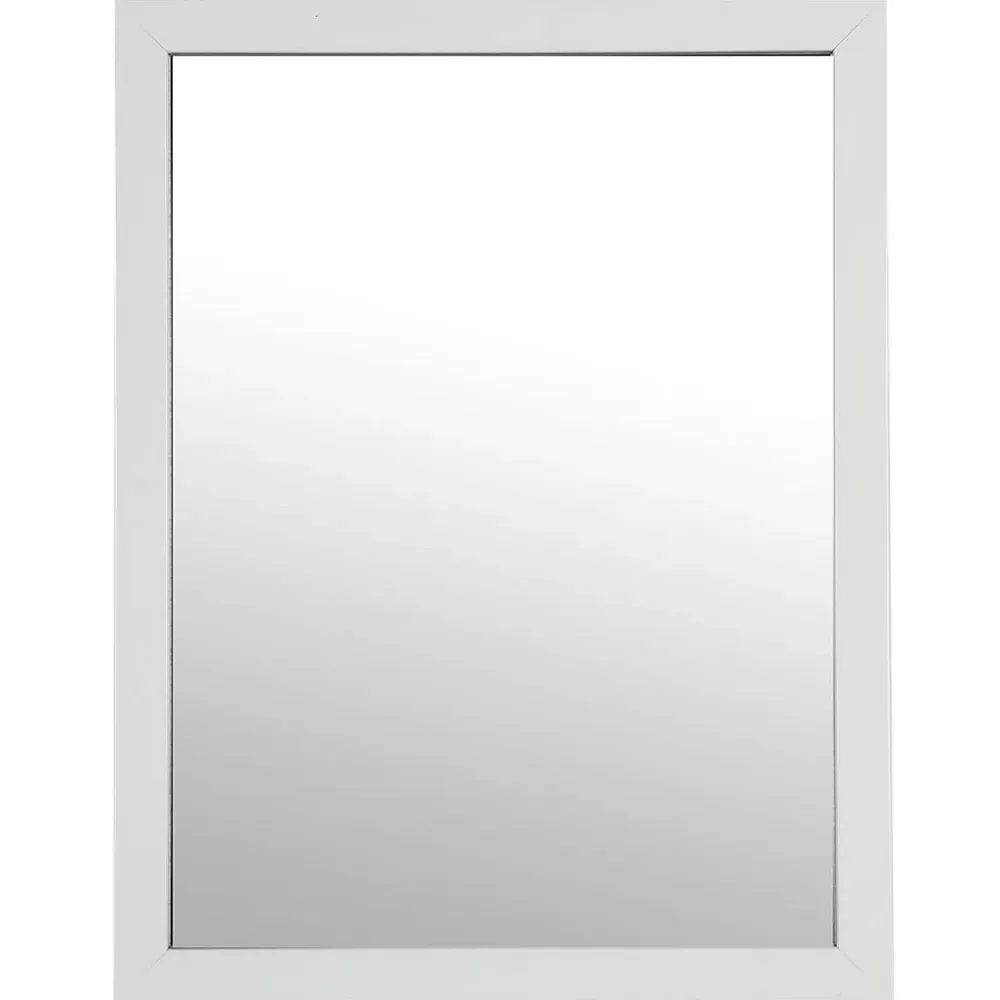 Miroir Simple|Atmosphera Créateur D'Intérieur Miroir Mural à Accrocher Blanc 34x44cm - Blanc- Atmosphera
