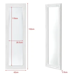 Miroir Simple|Helloshop26 Miroir mural 132 x 42 x blanc