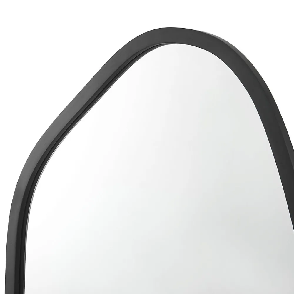 Miroir Simple|Helloshop26 Miroir mural asymetrique 62 x 50 noir