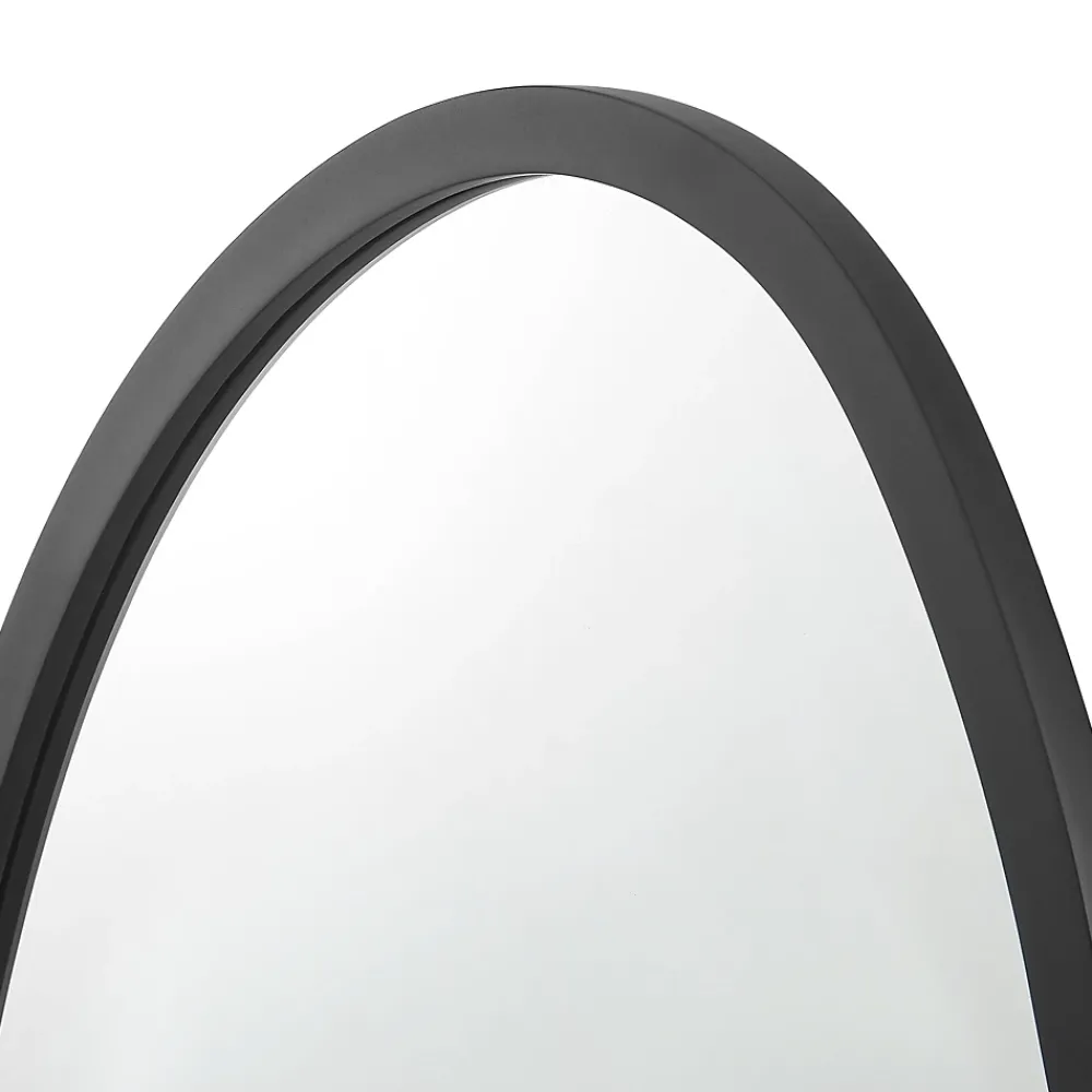 Helloshop26 Miroir mural asymetrique 80 x 58 noir