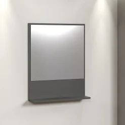 Etagère Salle De Bains|Calicosy Miroir mural avec 1 tablette L60 cm - PUREBLISS