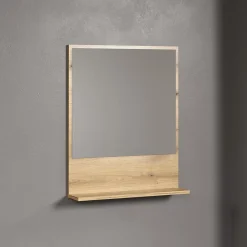 Calicosy Miroir mural avec 1 tablette L60 cm - PUREBLISS