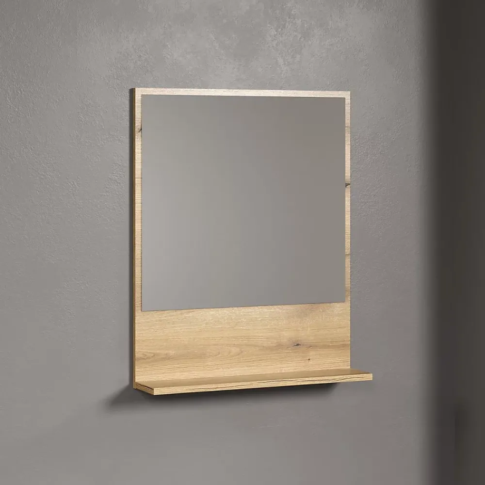 Calicosy Miroir mural avec 1 tablette L60 cm - PUREBLISS