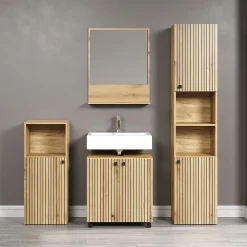 Calicosy Miroir mural avec 1 tablette L60 cm - PUREBLISS