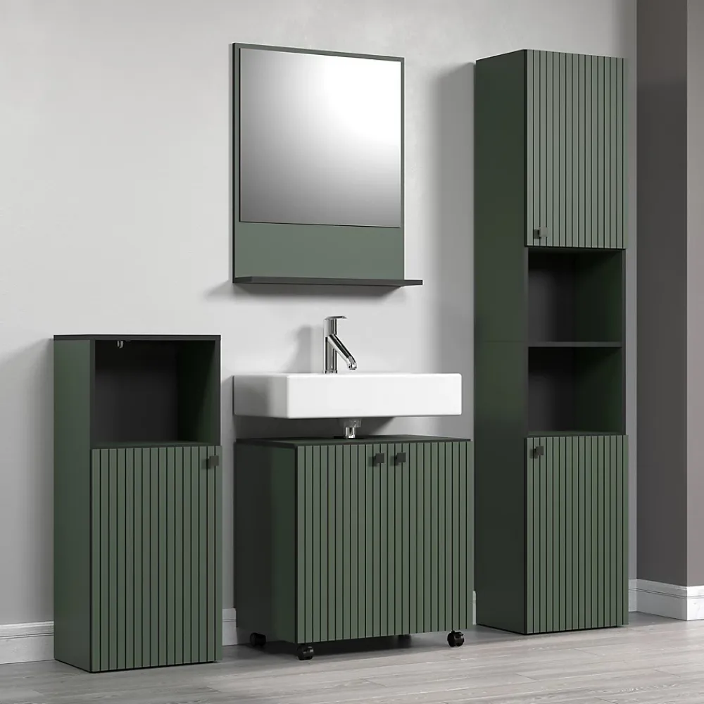 Calicosy Miroir mural avec 1 tablette L60 cm - PUREBLISS