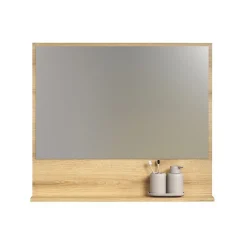Calicosy Miroir mural avec 1 tablette L80 cm - PUREBLISS