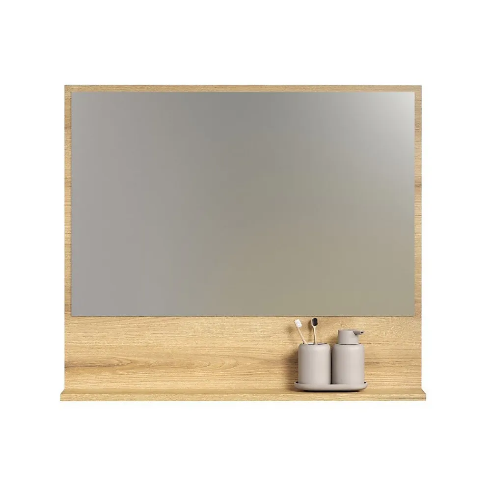 Calicosy Miroir mural avec 1 tablette L80 cm - PUREBLISS