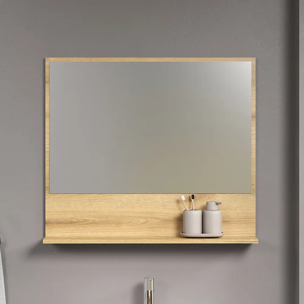 Calicosy Miroir mural avec 1 tablette L80 cm - PUREBLISS