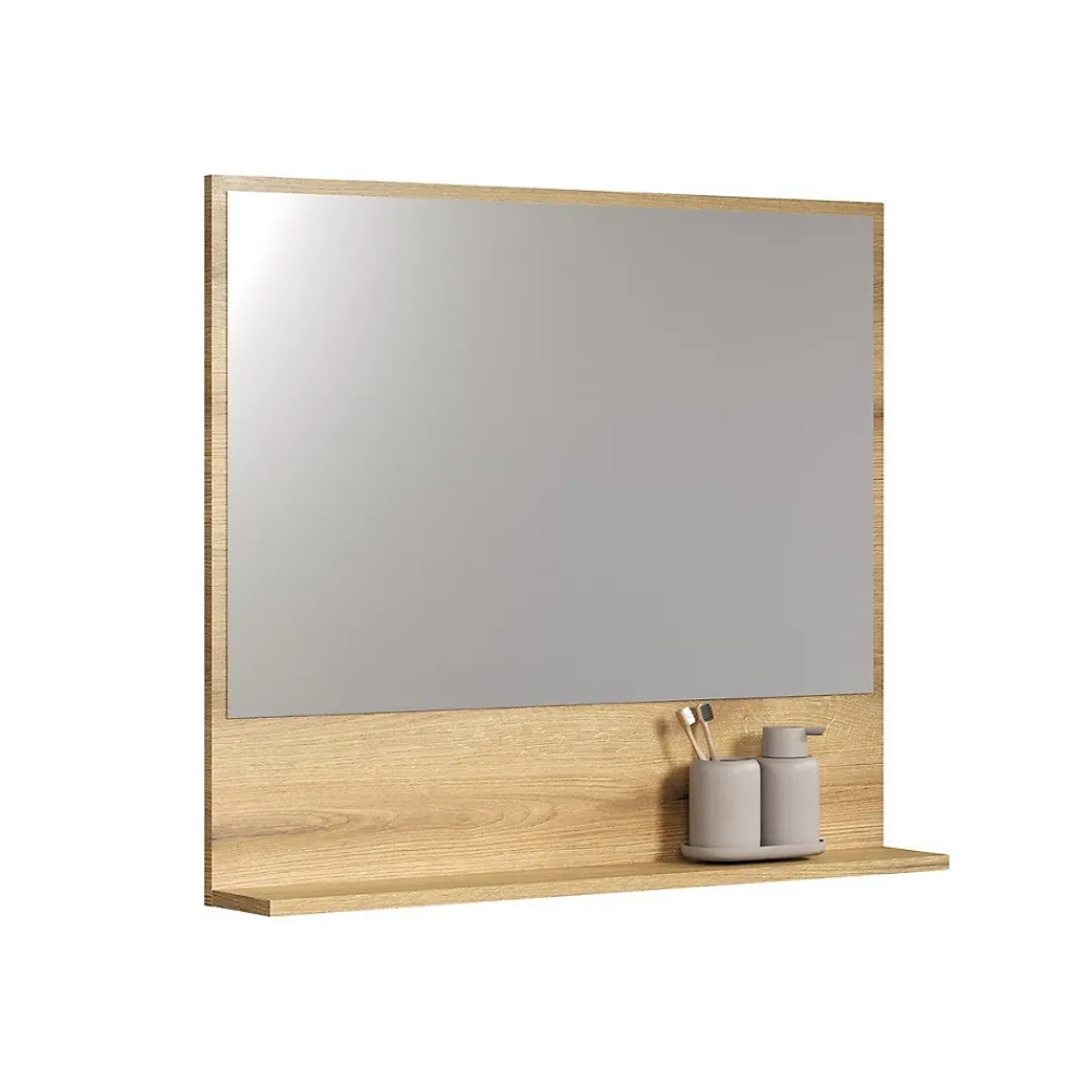 Calicosy Miroir mural avec 1 tablette L80 cm - PUREBLISS