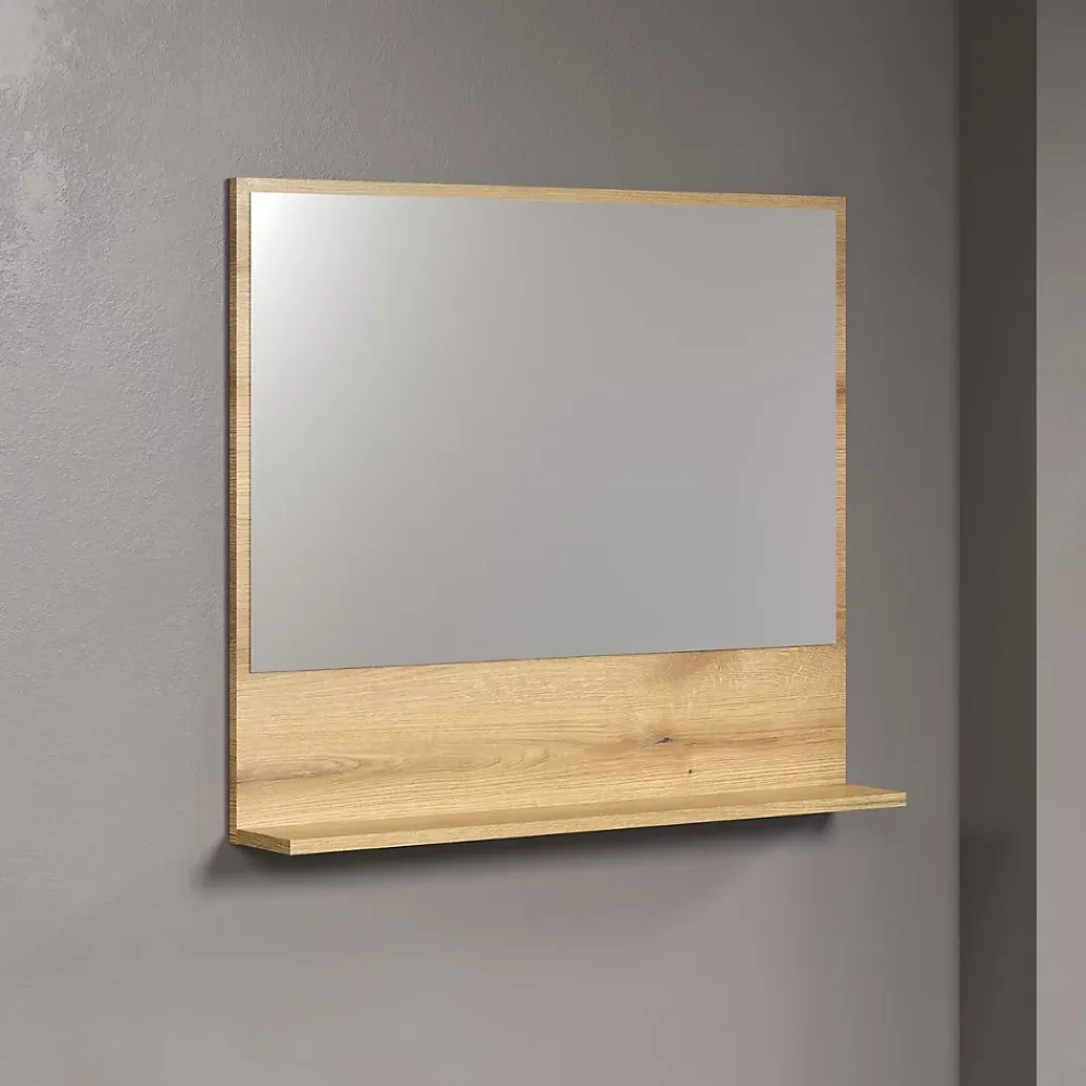Calicosy Miroir mural avec 1 tablette L80 cm - PUREBLISS