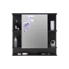 Miroir Simple|Trend Team Miroir mural avec étagère - Mélaminé - Noir - 72 - 76 - 20 cm