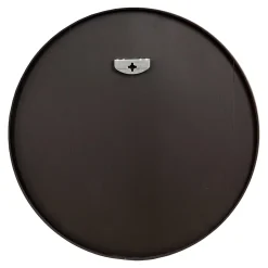 Helloshop26 Miroir mural diamètre 40 cm cadre aluminium noir