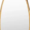 Giantex Miroir Mural en Aluminium avec Cadre en Bambou,Grand Miroir avec Film Antideflagrant, Arrondie avec Cadre en Bambou,