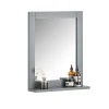 Sobuy Miroir Mural Meuble Salle de Bain avec 1 étage Plateau, FRG129-SG,