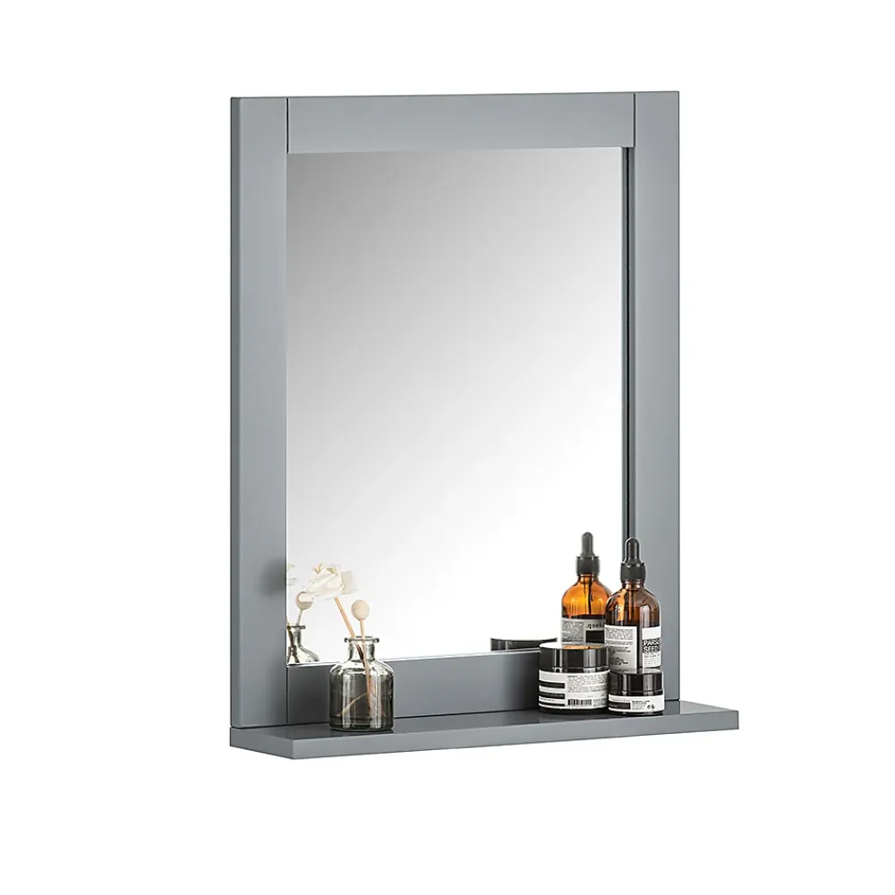 Sobuy Miroir Mural Meuble Salle de Bain avec 1 étage Plateau, FRG129-SG,