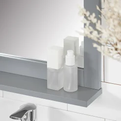 Sobuy Miroir Mural Meuble Salle de Bain avec 1 étage Plateau, FRG129-SG,