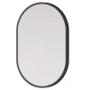 Miroir Simple|Bernstein Miroir mural oval design de salle de bain avec cadre en aluminium noir - 8144B - 40x60cm