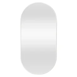 Helloshop26 Miroir mural ovale 40 x 80 blanc