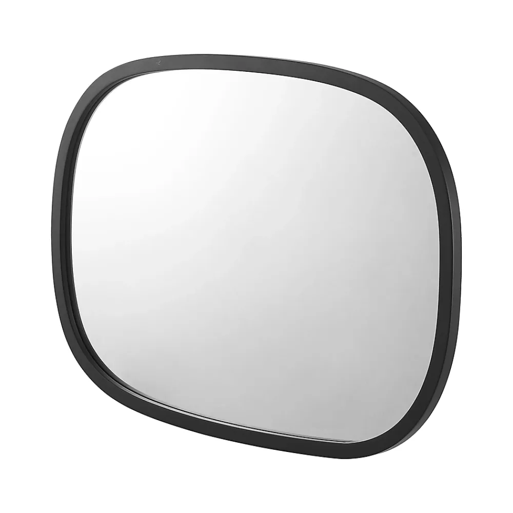 Miroir Simple|Helloshop26 Miroir mural ovale 70 x 50 noir