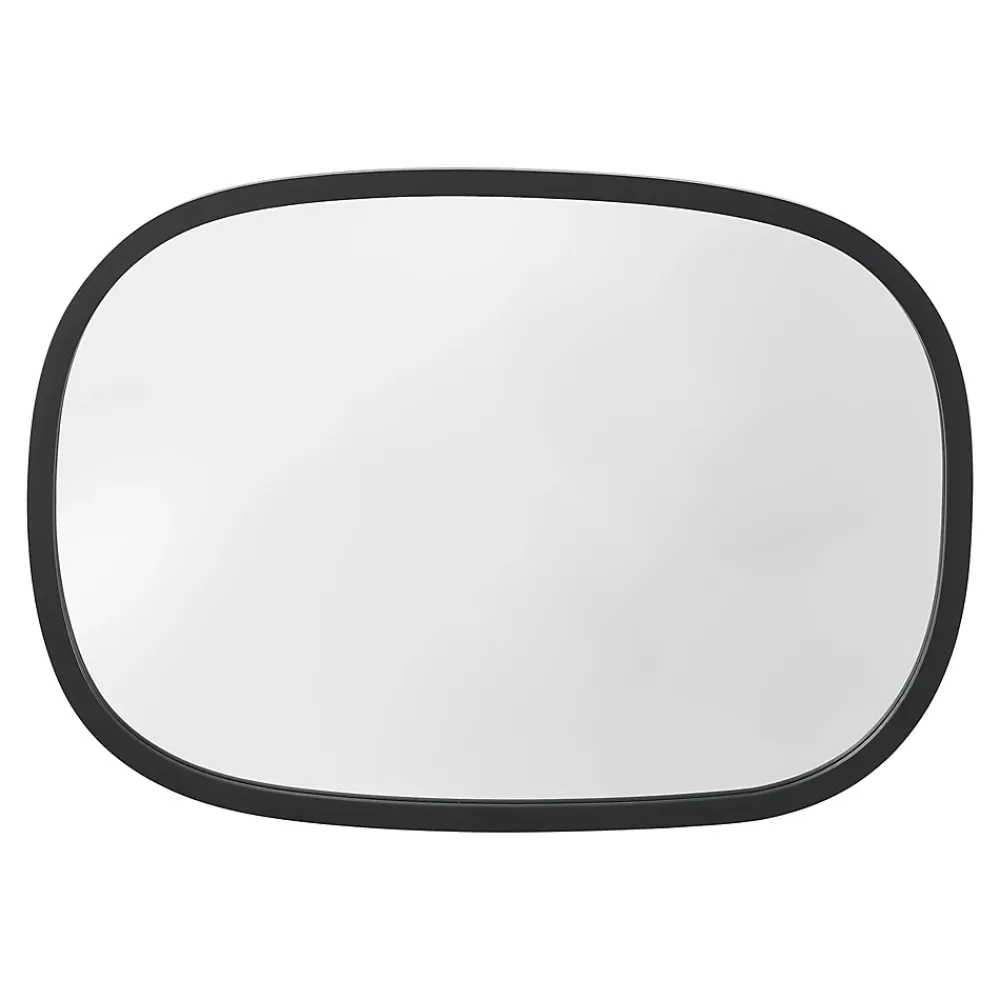 Miroir Simple|Helloshop26 Miroir mural ovale 70 x 50 noir